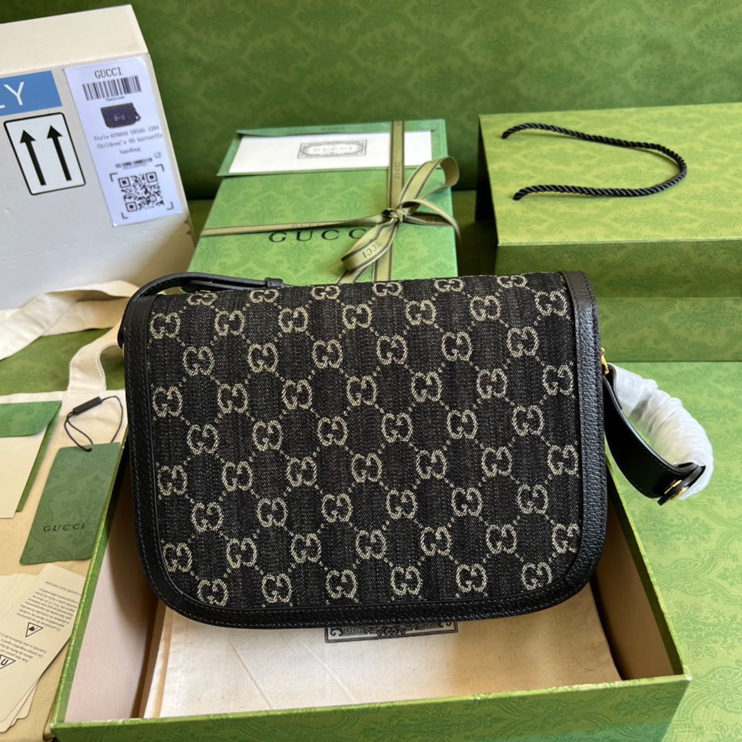 Gucci Leather Metallic Shoulder Bag Style 2