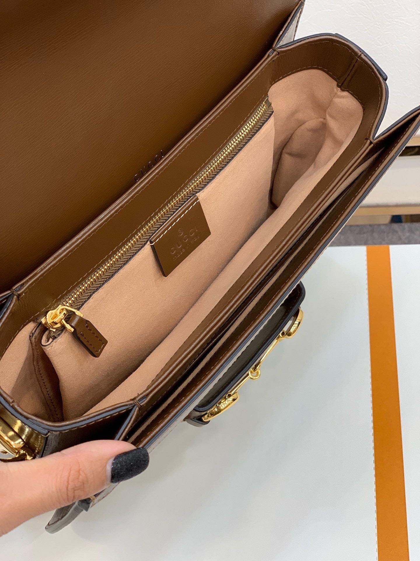 Gucci Horsebit Leather Nylon Shoulder Bag Style 7