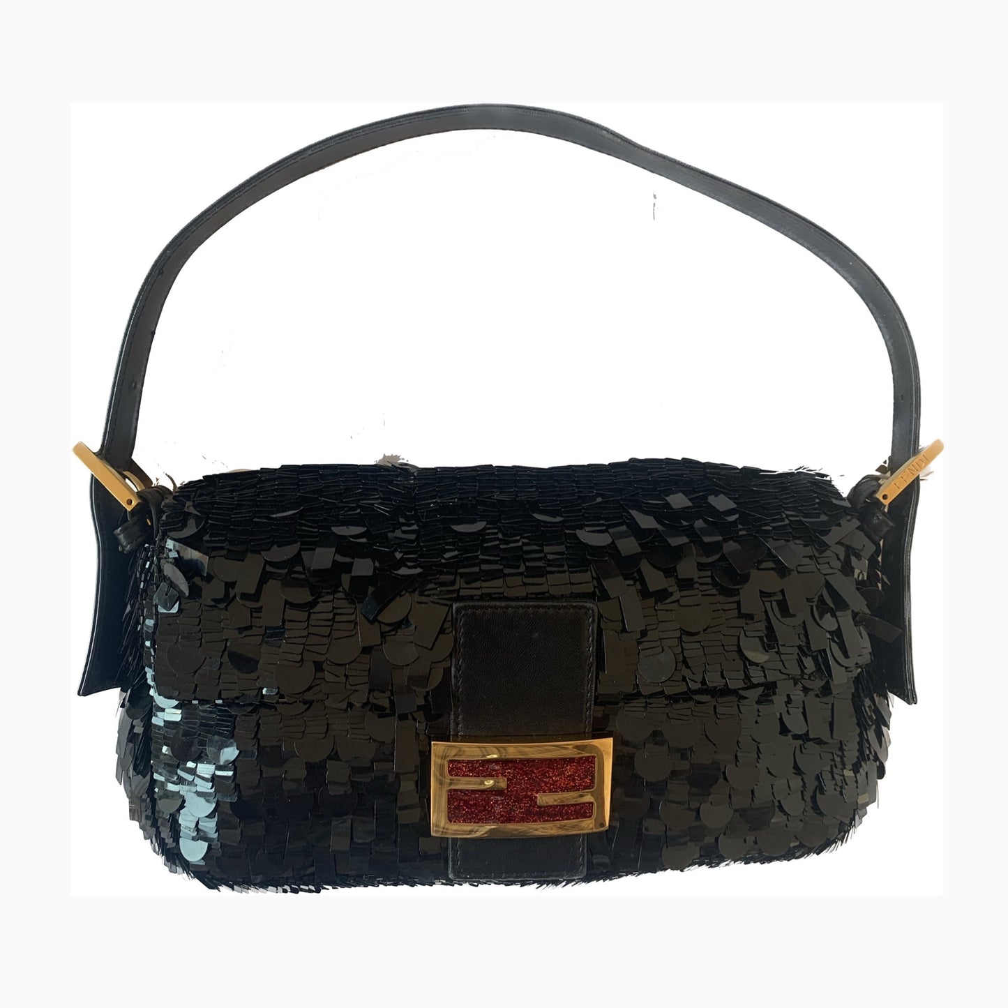Fendi Baguette Glitter black sequins