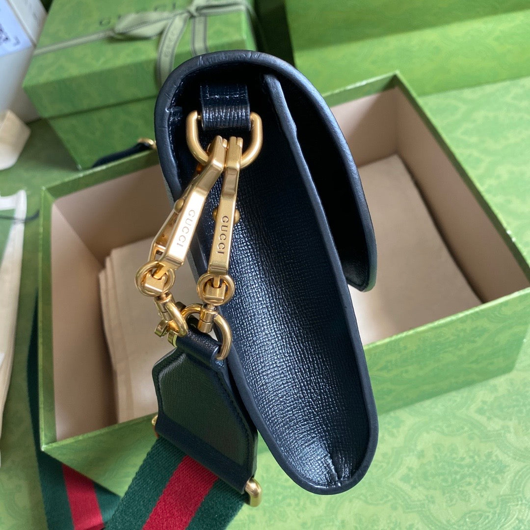 Gucci Horsebit Leather Chain Shoulder Bag Style 2