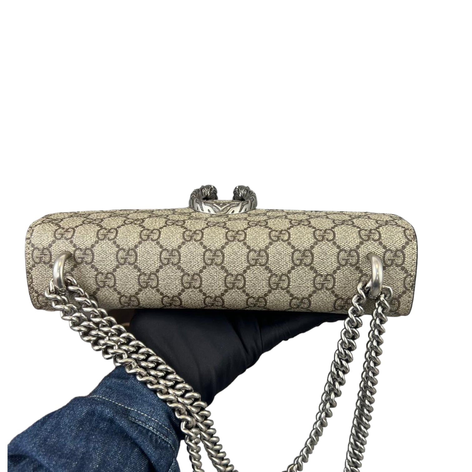 Gucci Monogram Chain Leather Shoulder Bag
