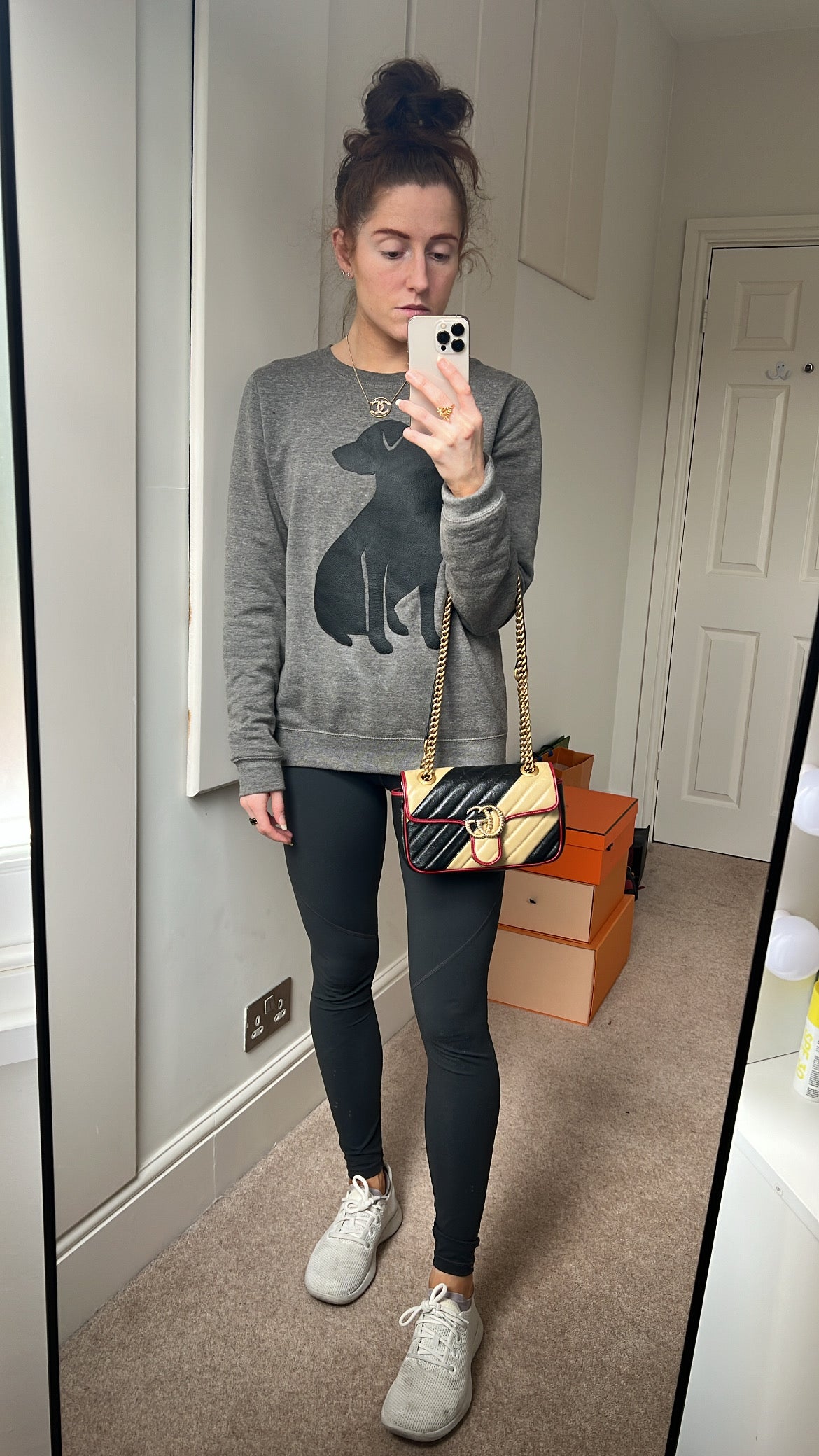 Gucci Lou Chain Leather Shoulder Bag