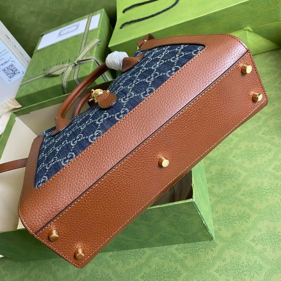 Gucci Jackie Leather Monogram Tote Style 2