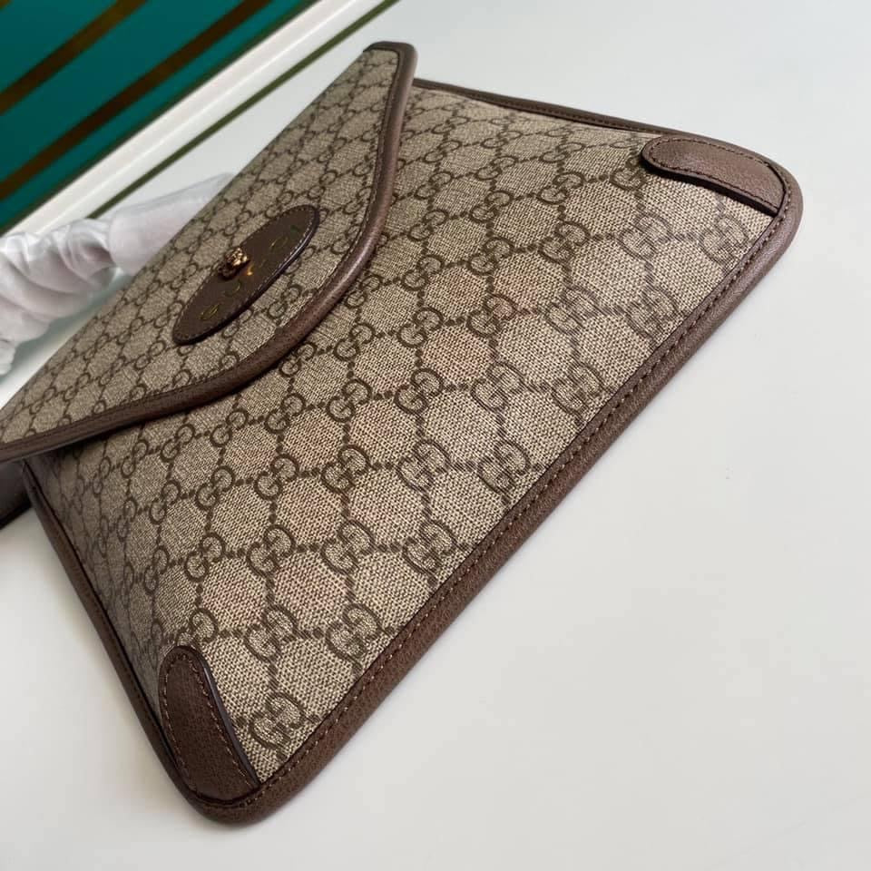 Gucci Leather Canvas Shoulder Bag Style 45