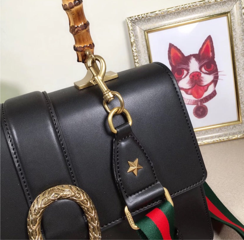 Gucci Black Leather Handbag Style 4