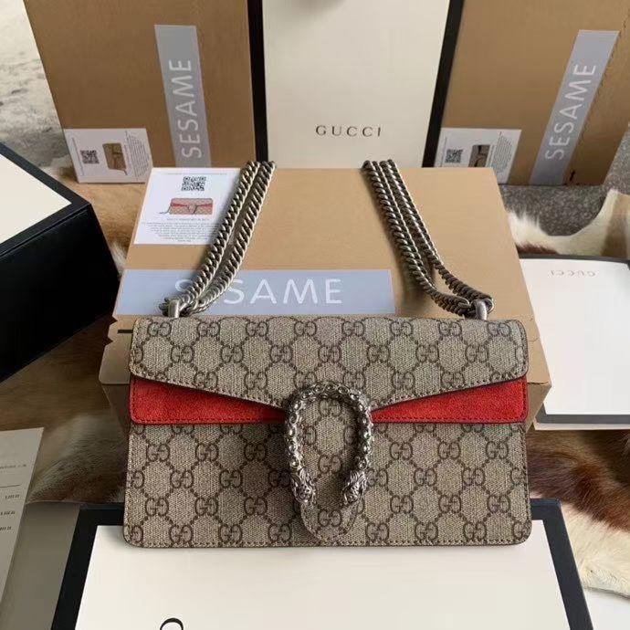Gucci Chain Canvas Shoulder Bag