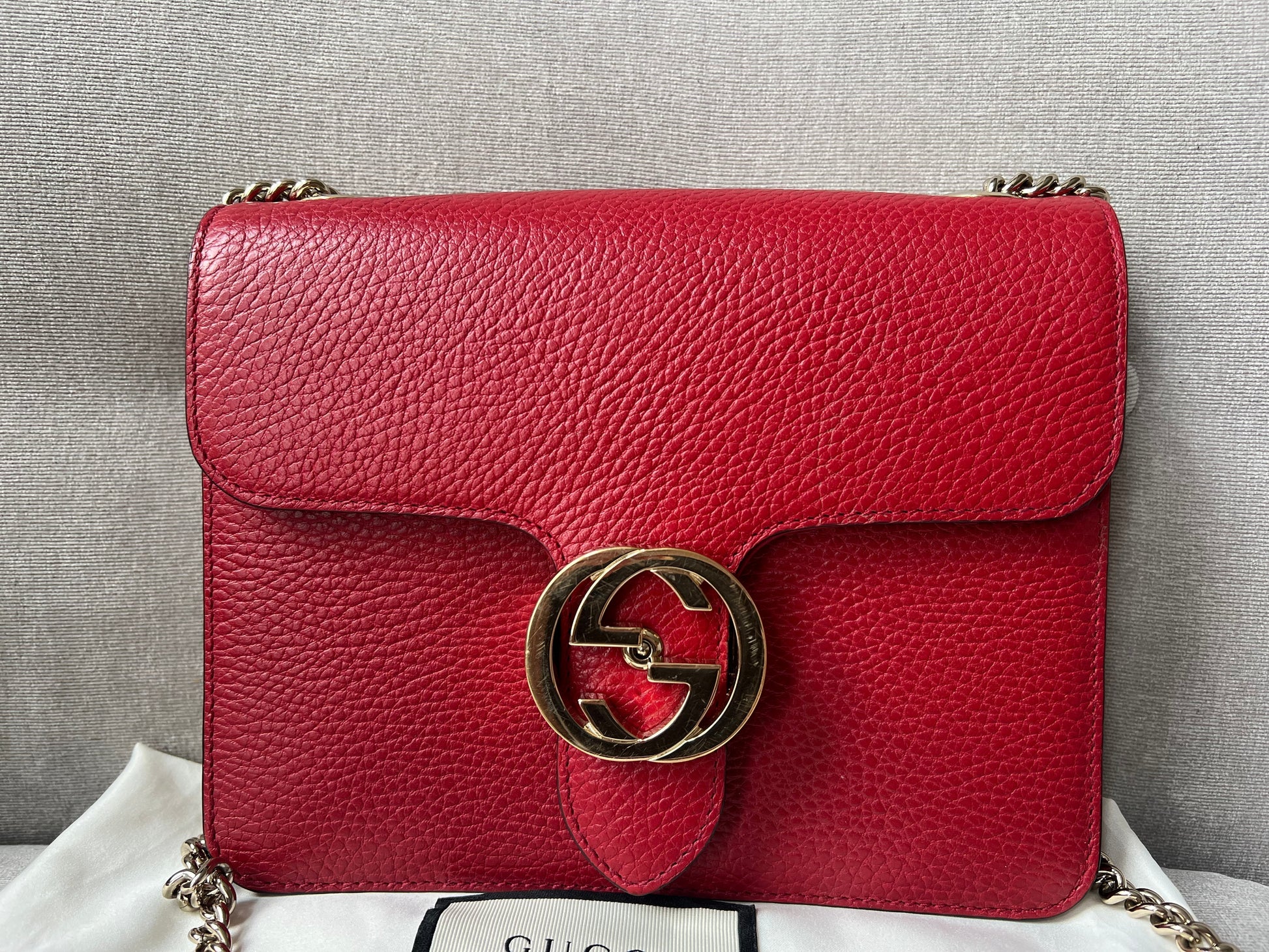 Gucci Chain Leather Shoulder Bag