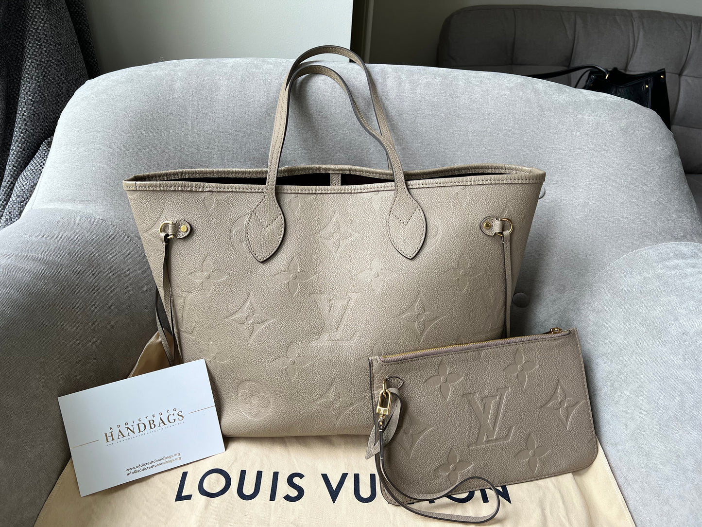 Louis Vuitton Neverfull MM Dune Empreinte (RRP £1,940) Tote