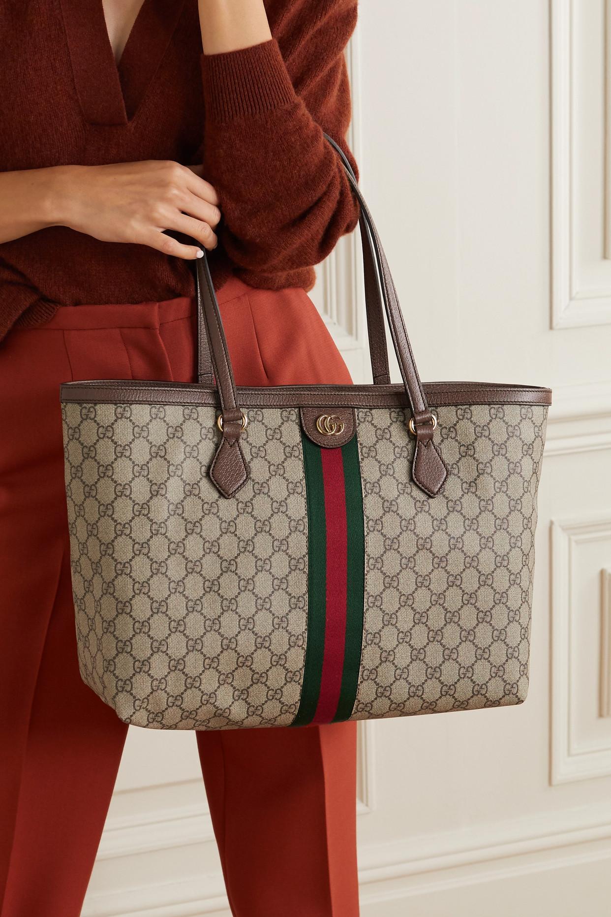 Gucci Leather Canvas Tote