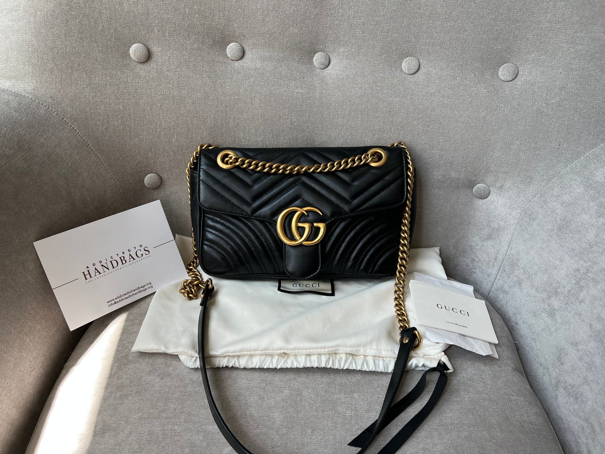 Gucci Chain Leather Shoulder Bag