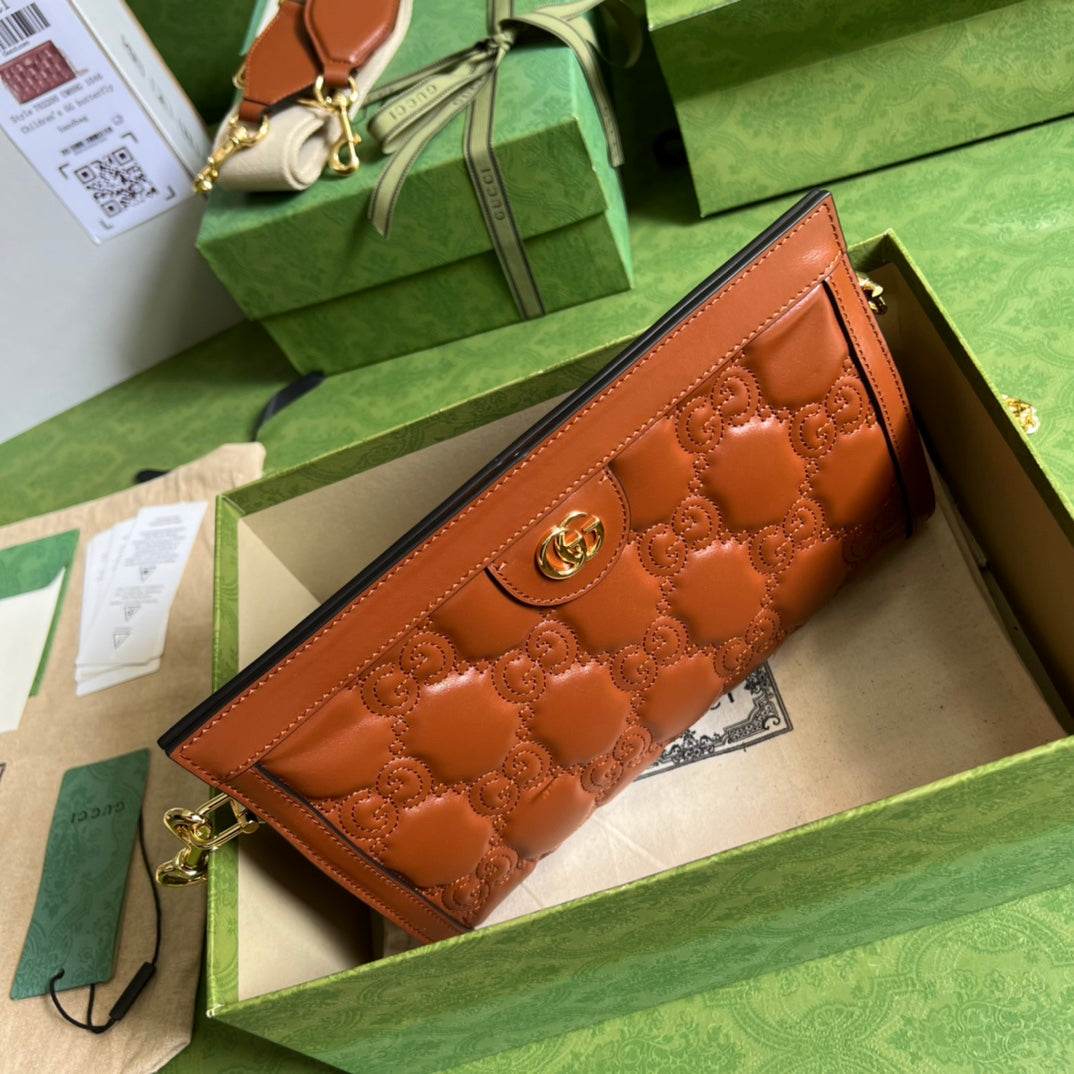 Gucci Gold Leather Shoulder Bag