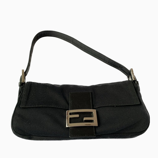 FENDI Baguette Black Cloth