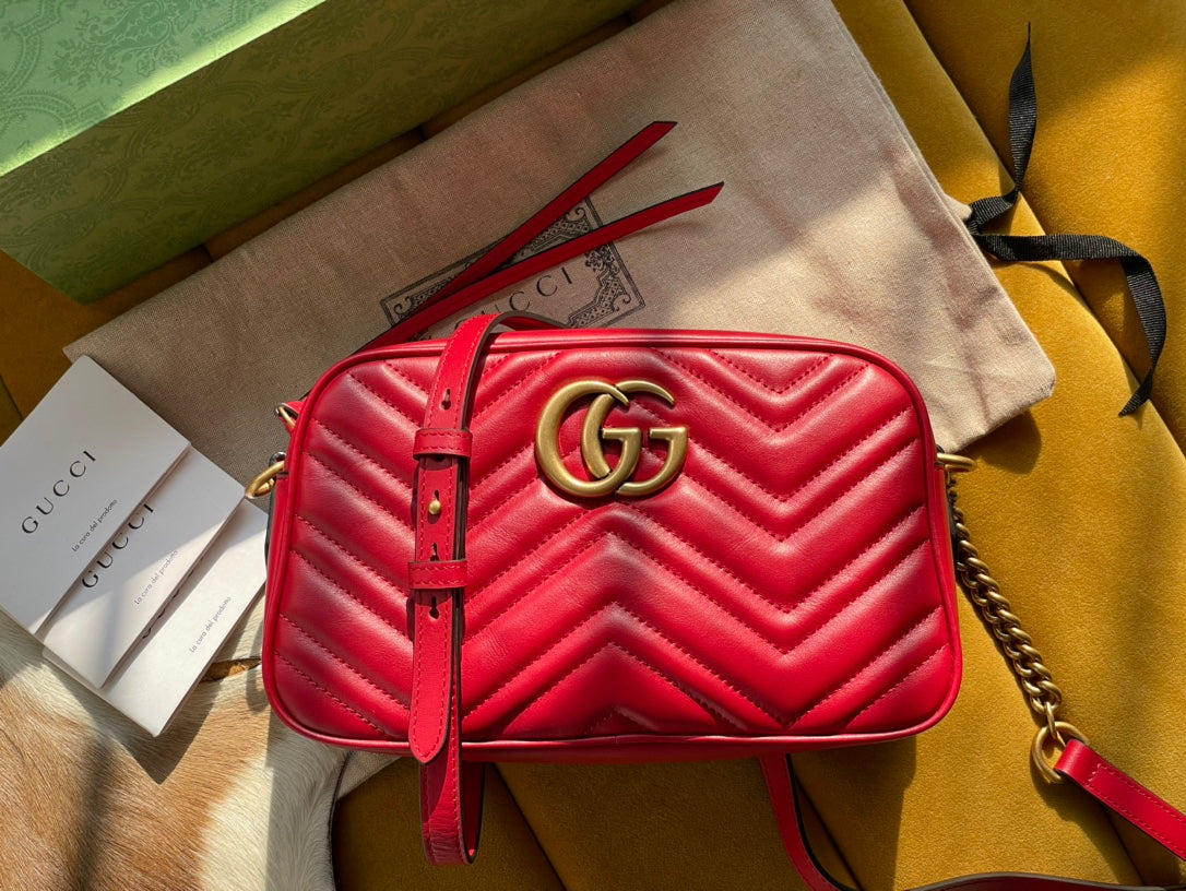 Gucci Monogram Chain Leather Crossbody