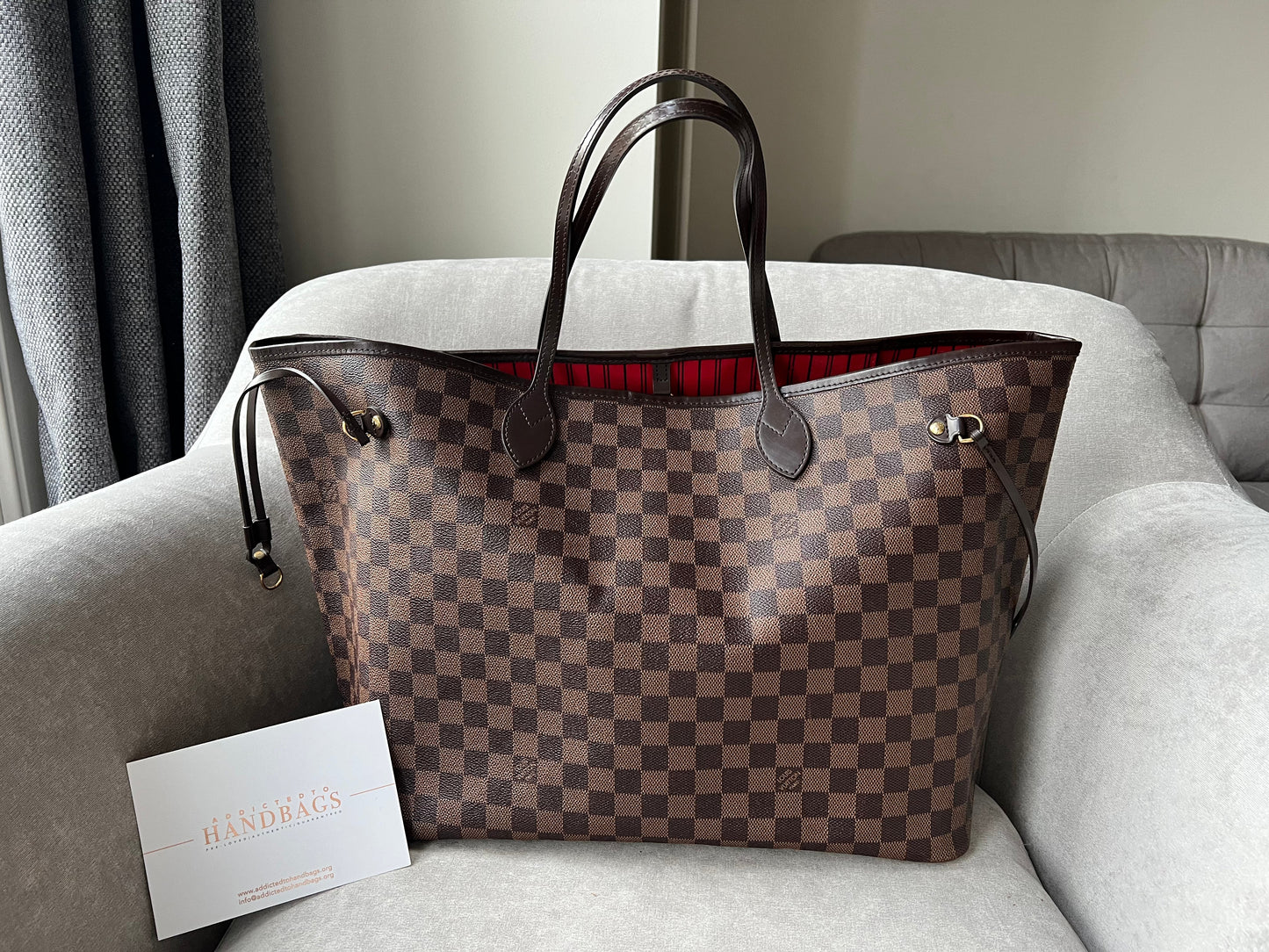 Louis Vuitton Neverfull GM Damier Ebene Cherry Interior (RRP £1,450) Tote