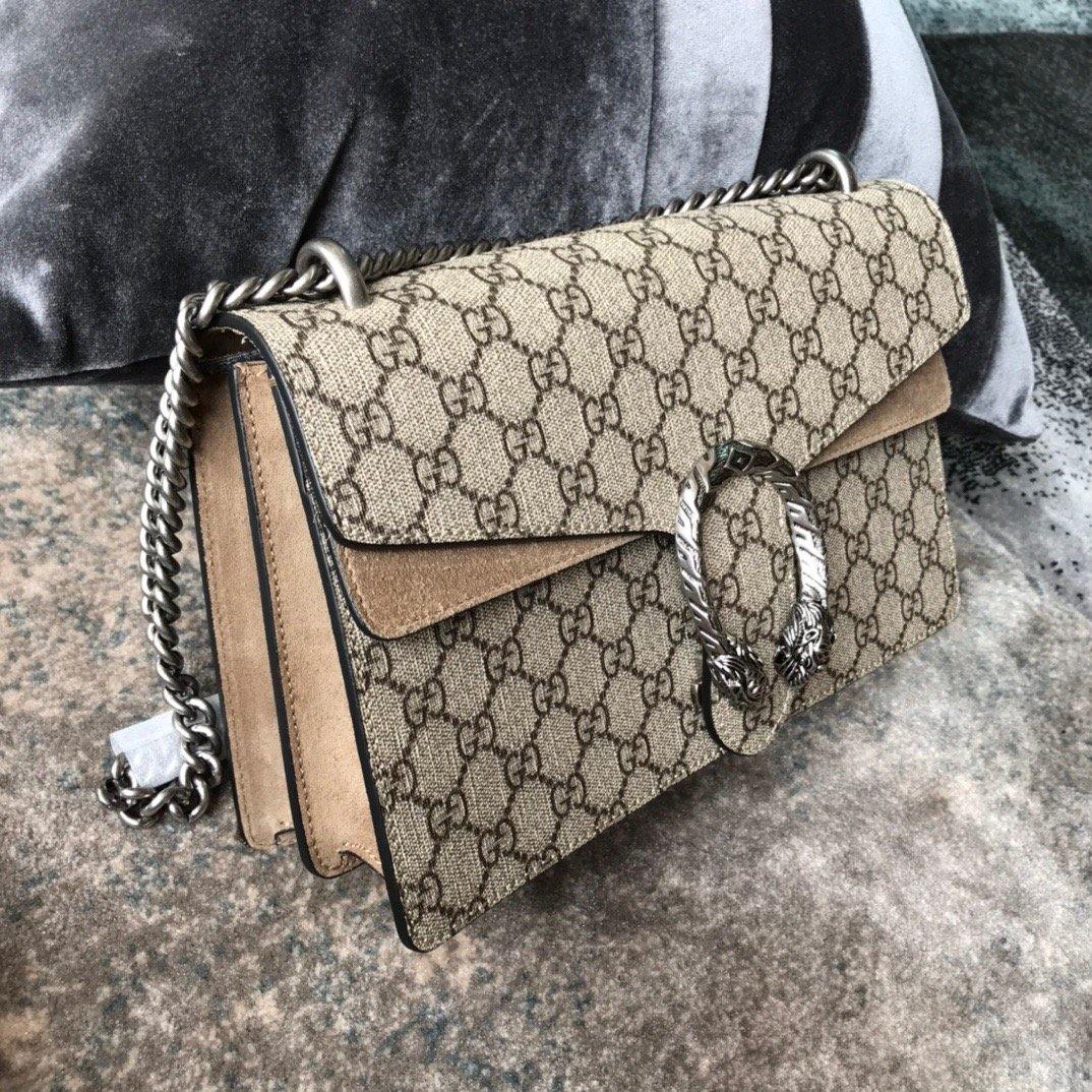 Gucci Chain Canvas Shoulder Bag