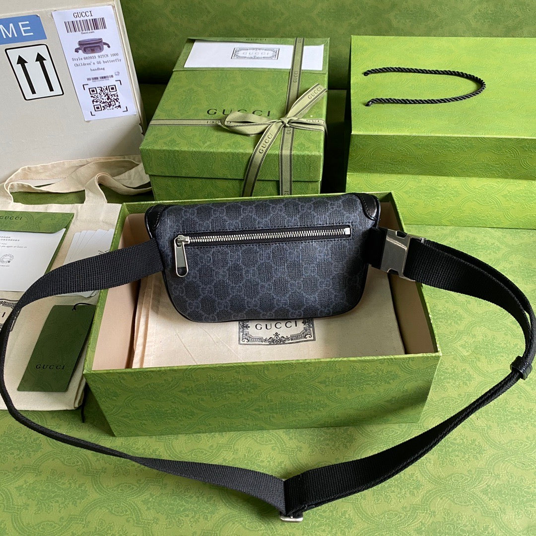 Gucci Monogram Leather Canvas Crossbody