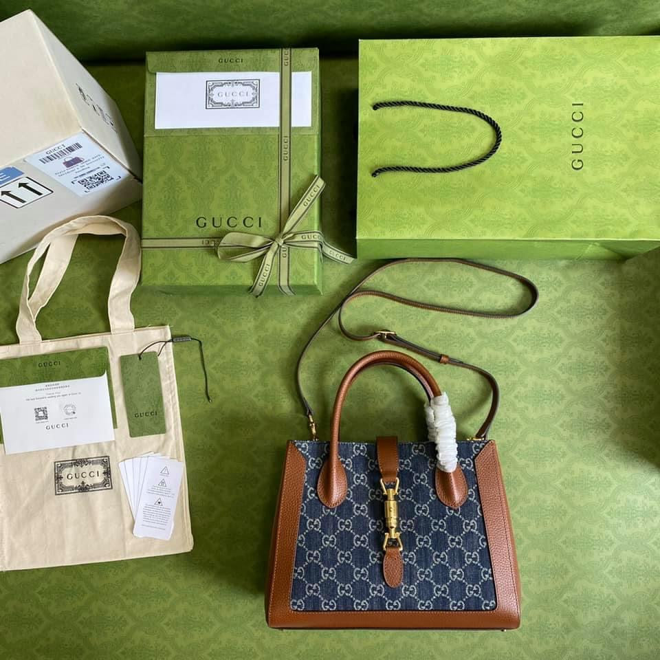 Gucci Jackie Leather Monogram Tote Style 3
