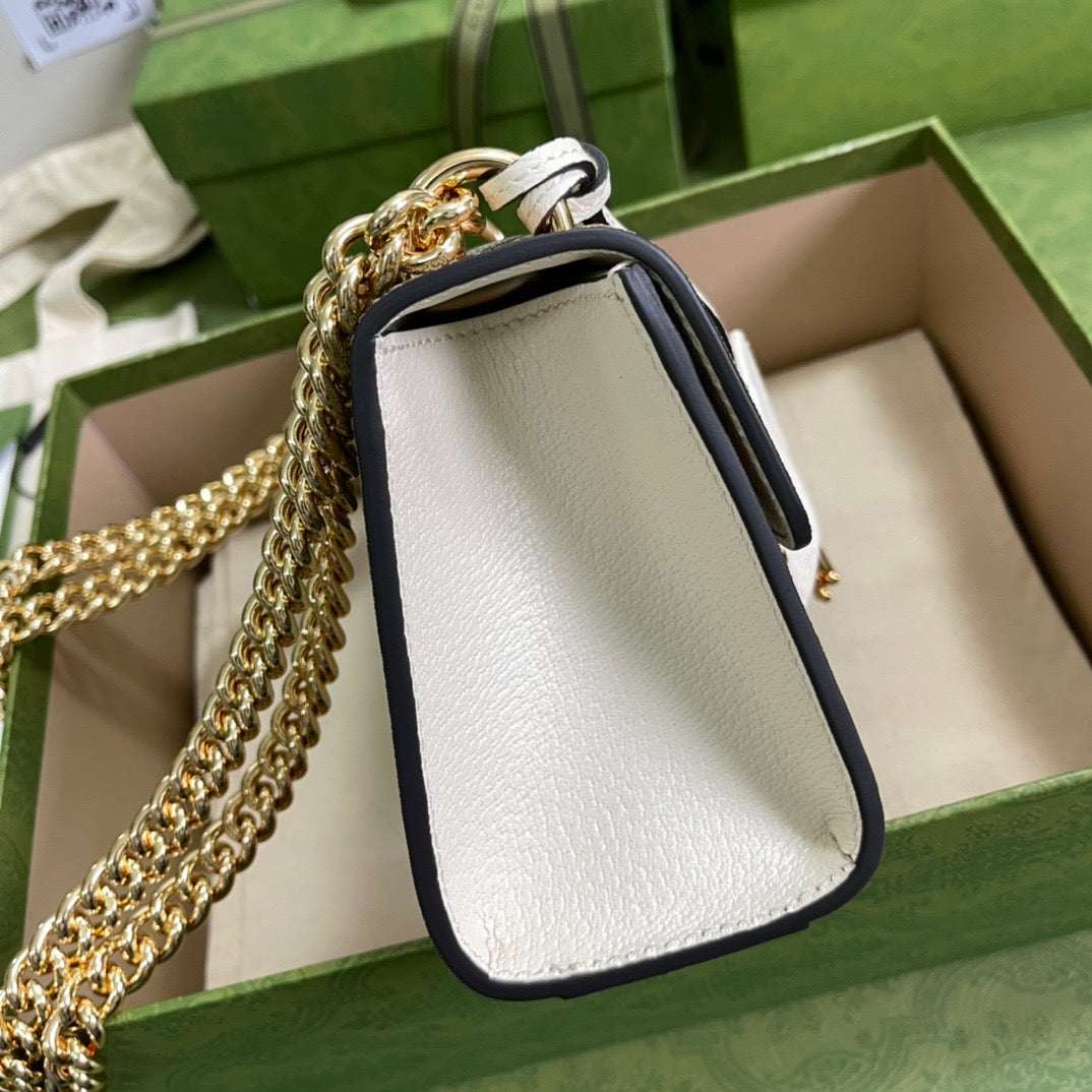 Gucci Leather Monogram Shoulder Bag Style 2