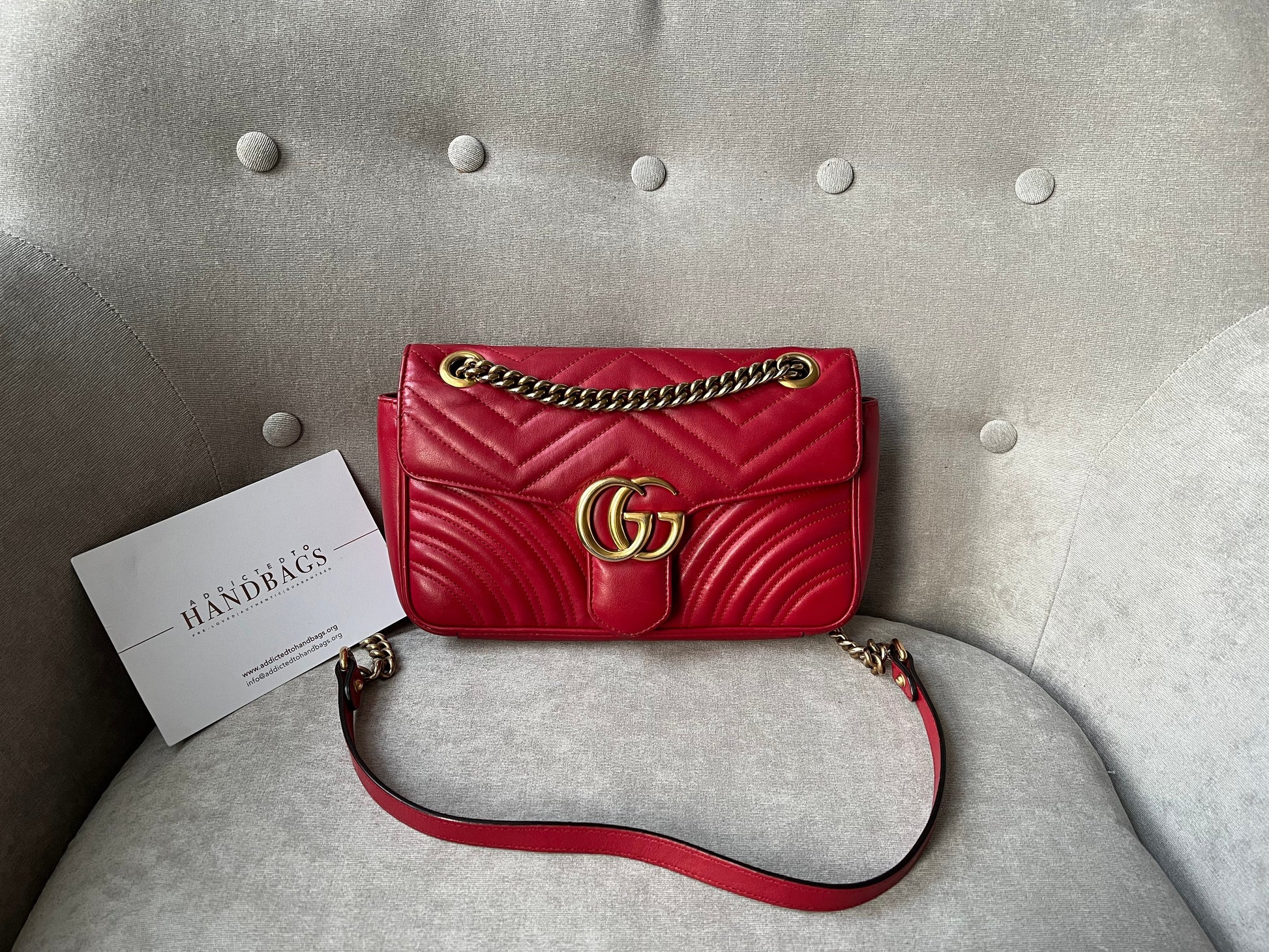 Gucci Chain Leather Shoulder Bag