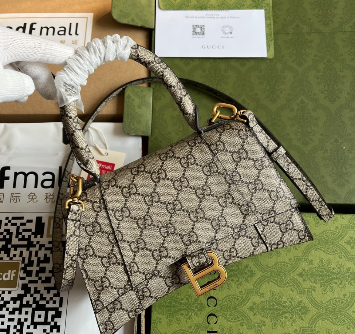 Gucci Balenciaga Woman Shoulder Bag