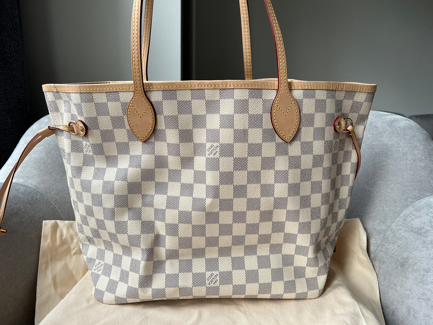 Louis Vuitton Neverfull MM Damier Azur (RRP £1,410) Tote