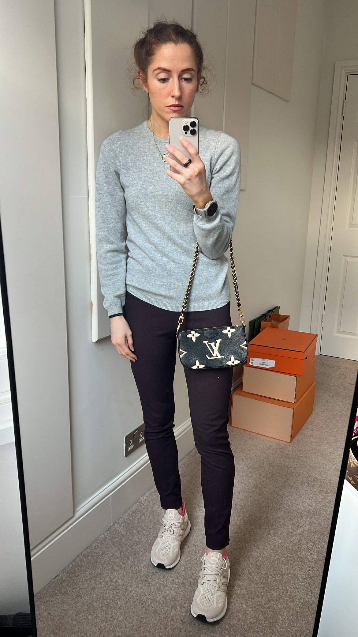Louis Vuitton Multi Pochette Accessoires Black Beige Empreinte (RRP £2120) Clutch