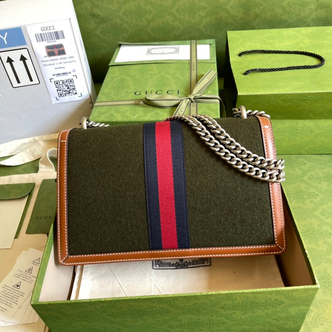 Gucci Monogram Chain Leather Crossbody