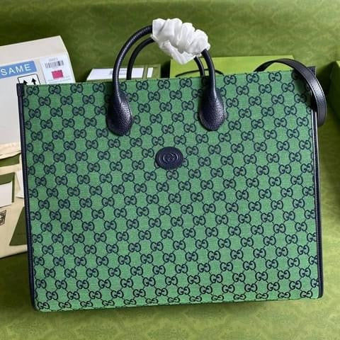 Gucci Leather Canvas Tote Style 14