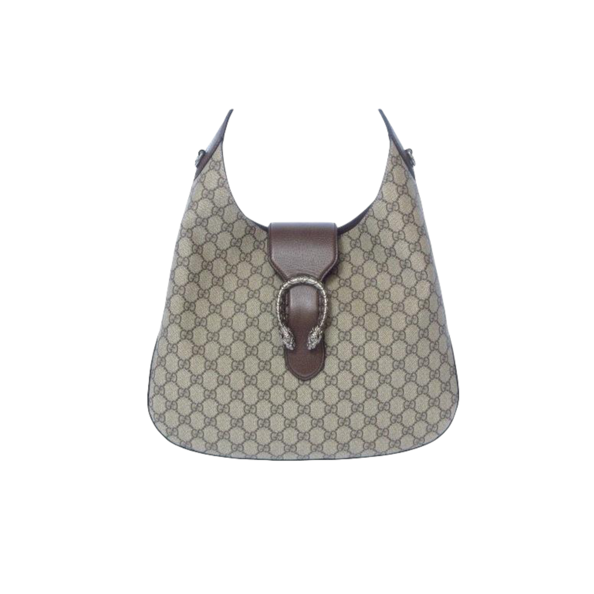 Gucci Monogram Leather Canvas Shoulder Bag