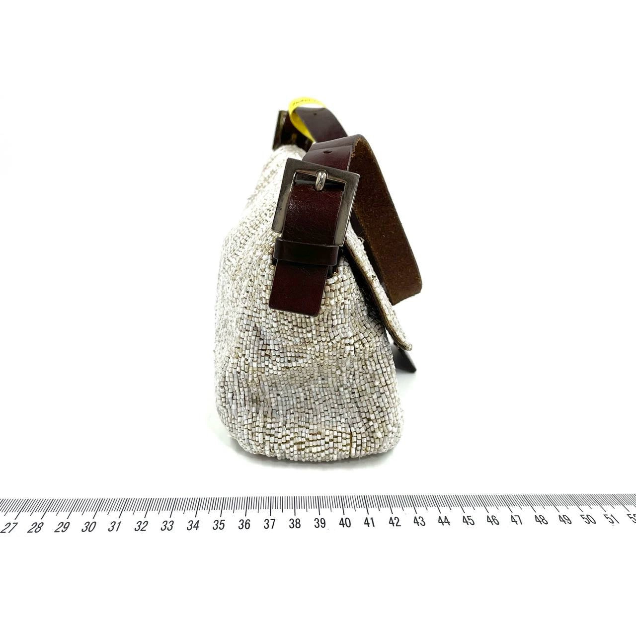FENDI Baguette White beads