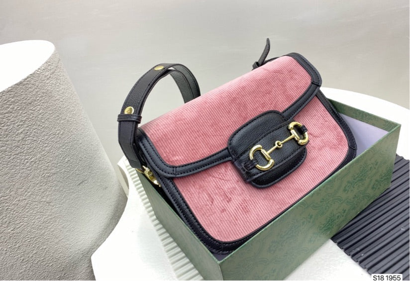 Gucci Pink Suede Handbag