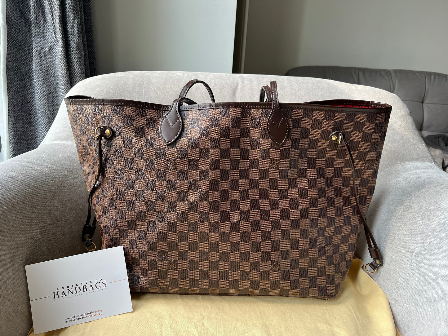 Louis Vuitton Neverfull GM Damier Ebene Cherry Interior (RRP £1,450) Tote