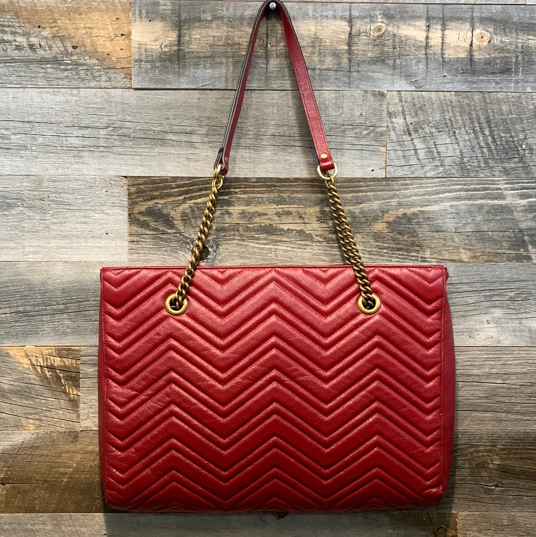 Gucci GG Marmont Leather Tote Style 2