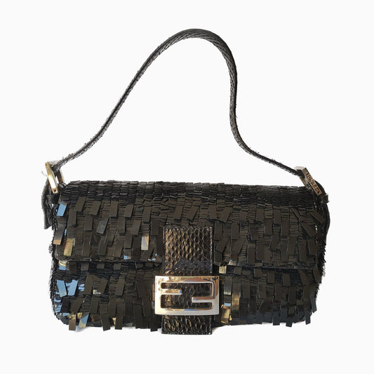 Fendi Baguette Glitter black sequins