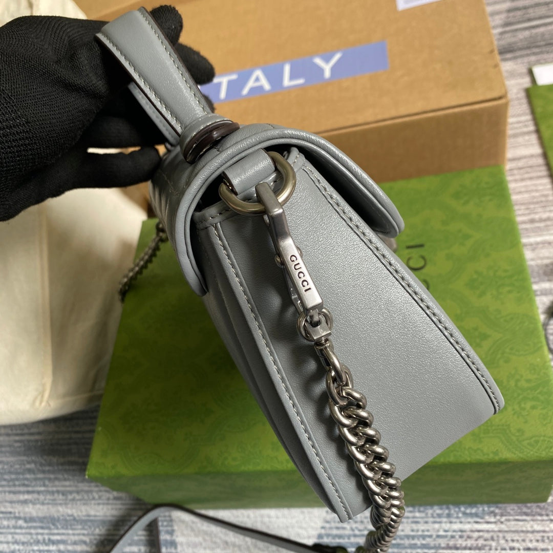 Gucci GG Marmont Leather Chain Shoulder Bag Style 23