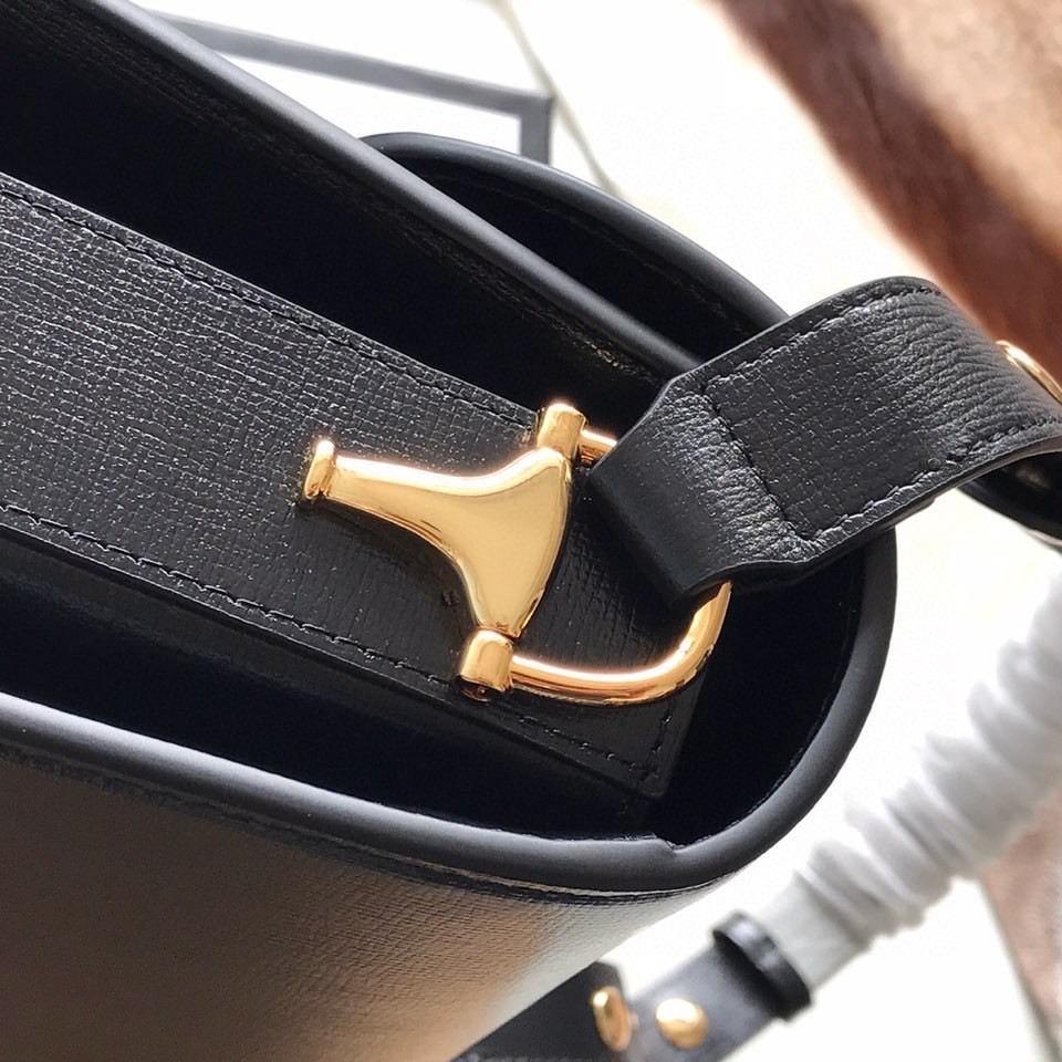Gucci Horsebit Leather Nylon Shoulder Bag Style 6
