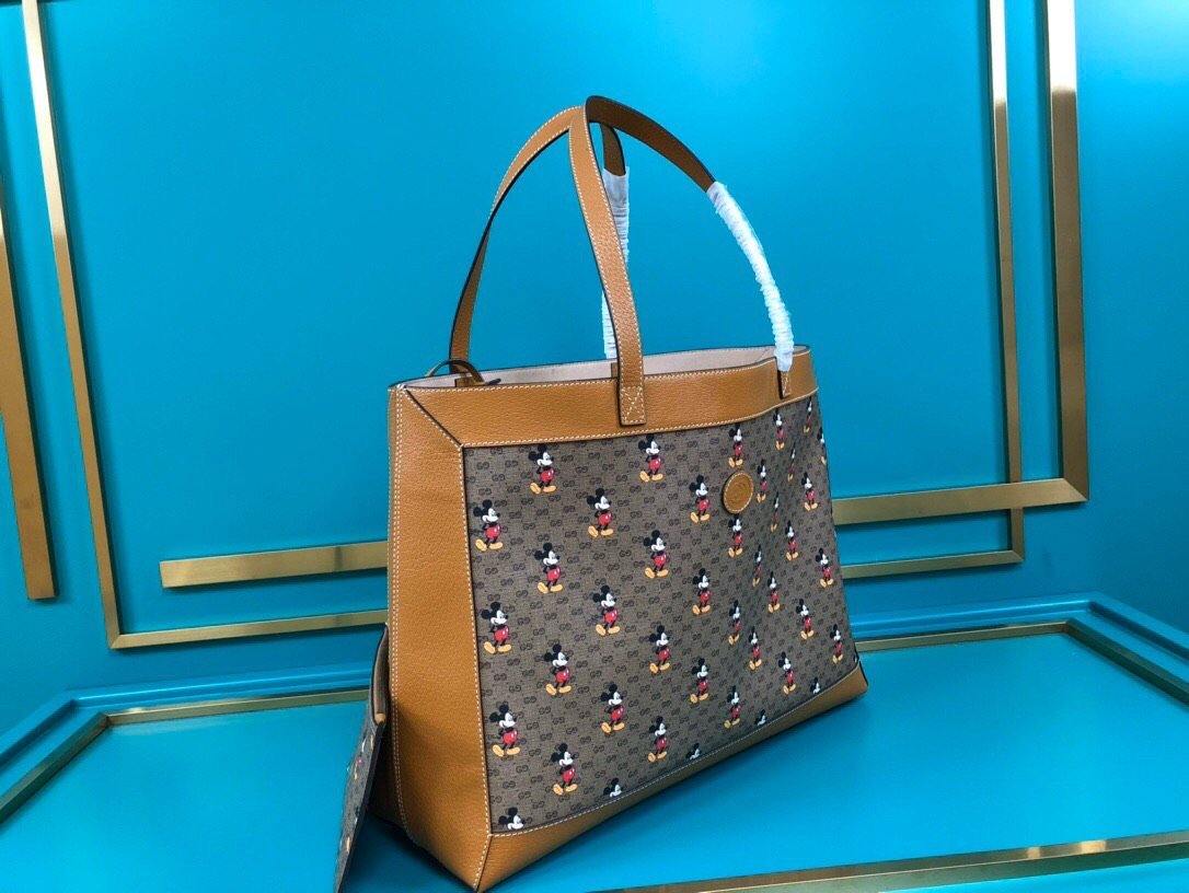 Gucci Monogram Leather Canvas Tote