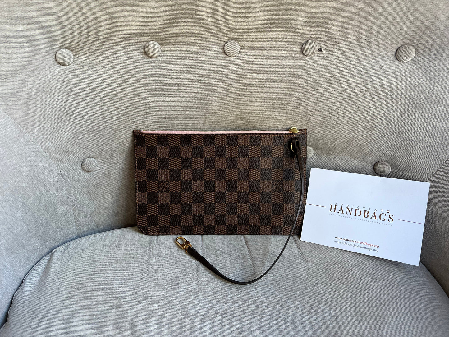 Louis Vuitton Pouch (from Neverfull MM) in Damier Ebene Tote