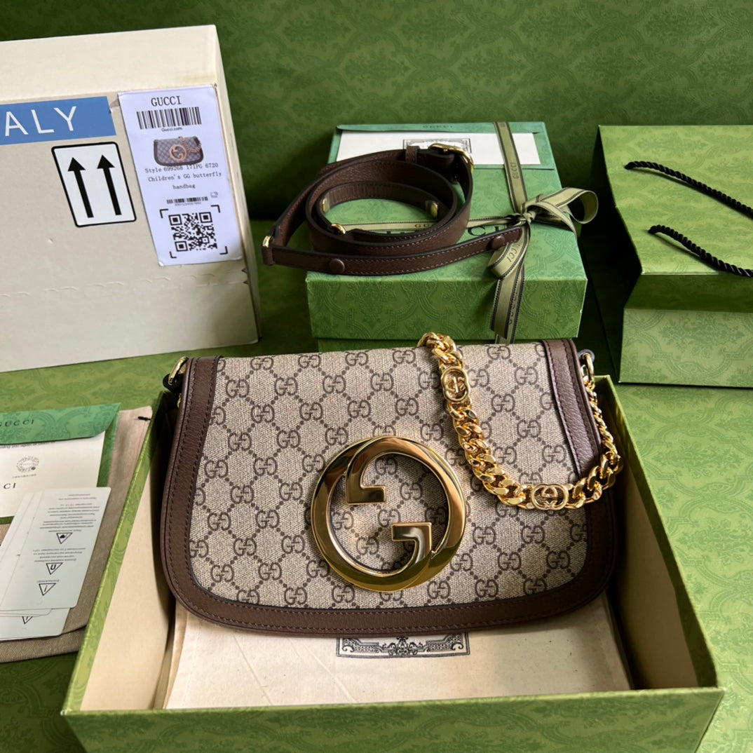 Gucci Blondie Leather Chain Shoulder Bag Style 1