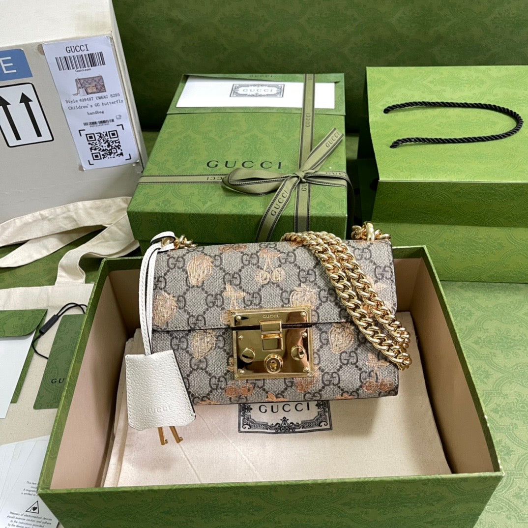 Gucci Leather Monogram Shoulder Bag Style 2