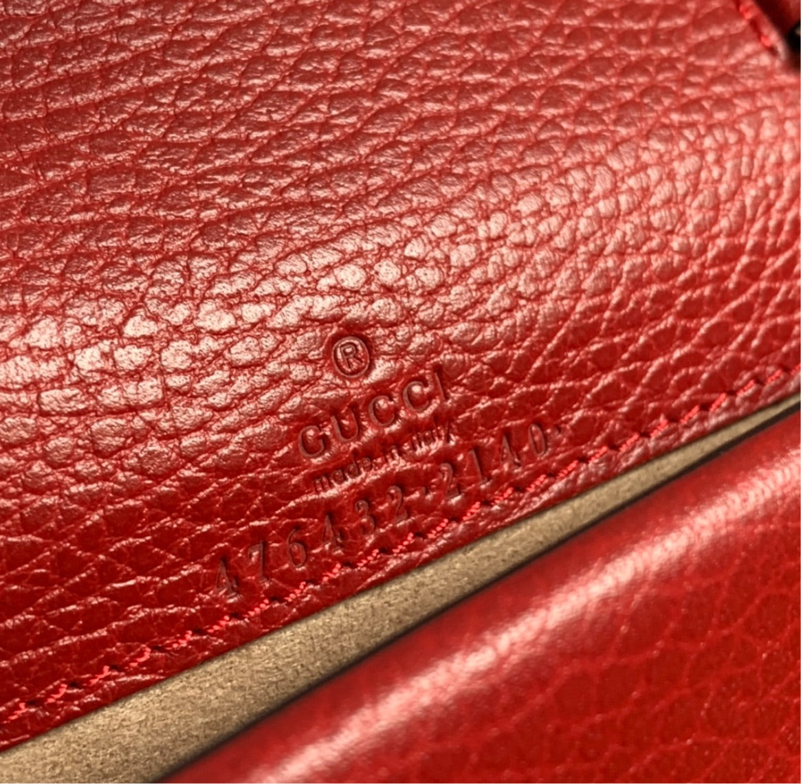 Gucci Red Leather Handbag