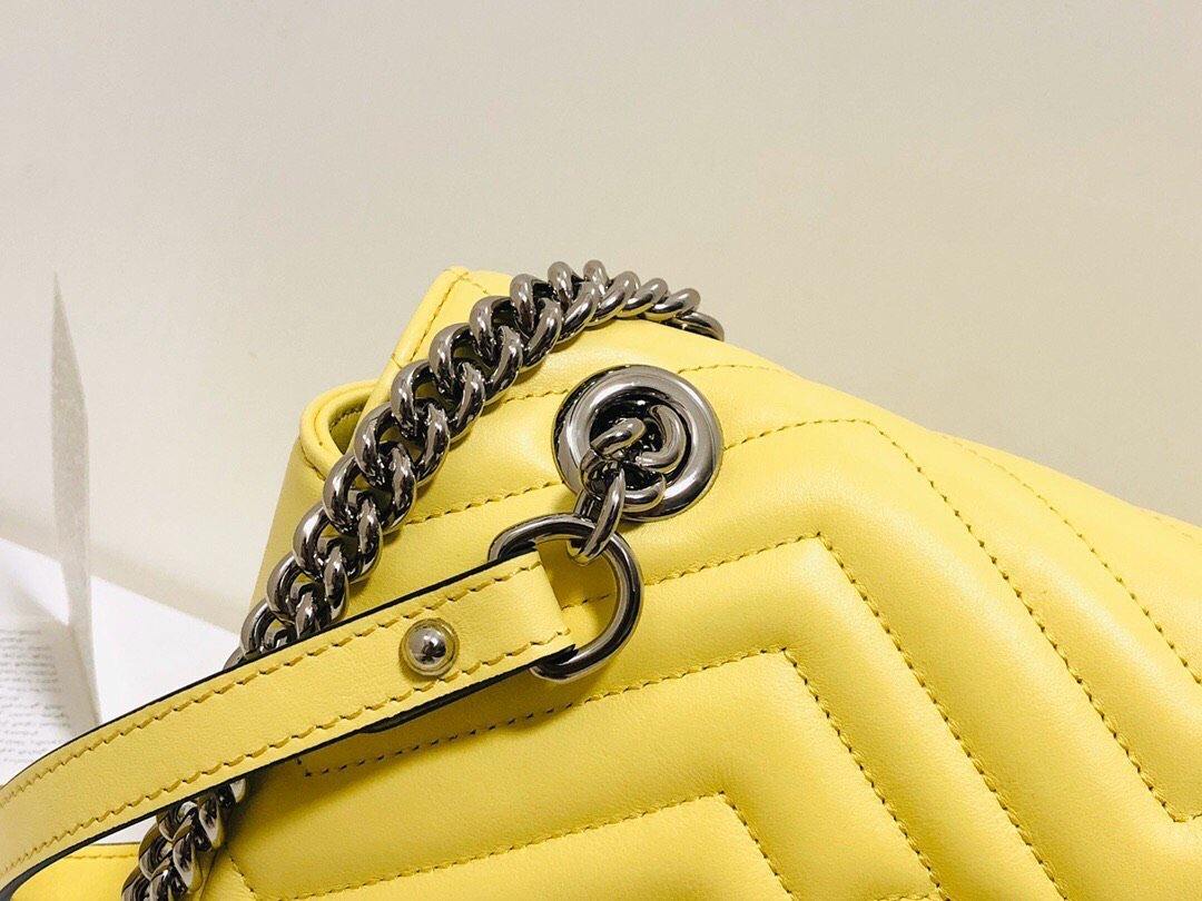Gucci GG Marmont Leather Chain Shoulder Bag Style 34