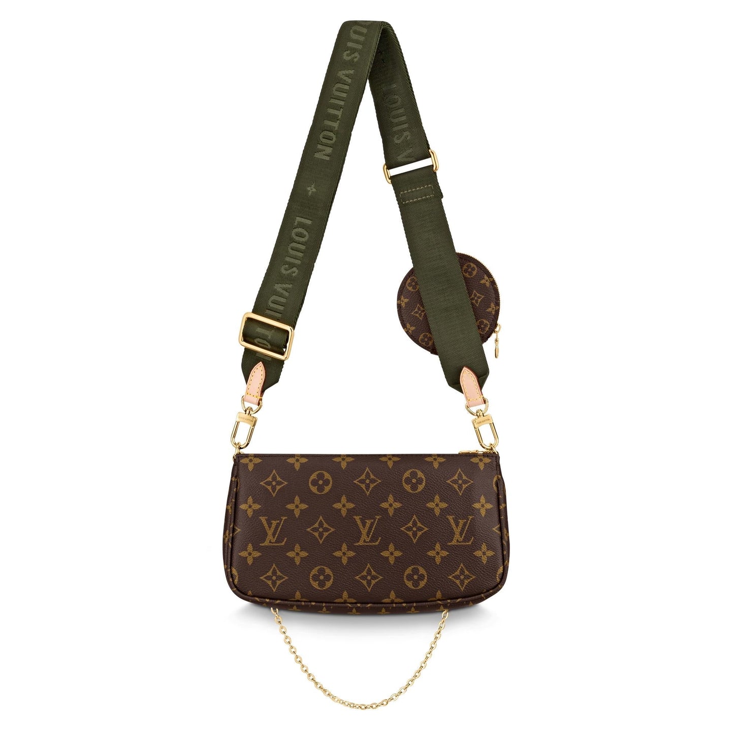 Louis Vuitton Multi Pochette Khaki Strap Clutch