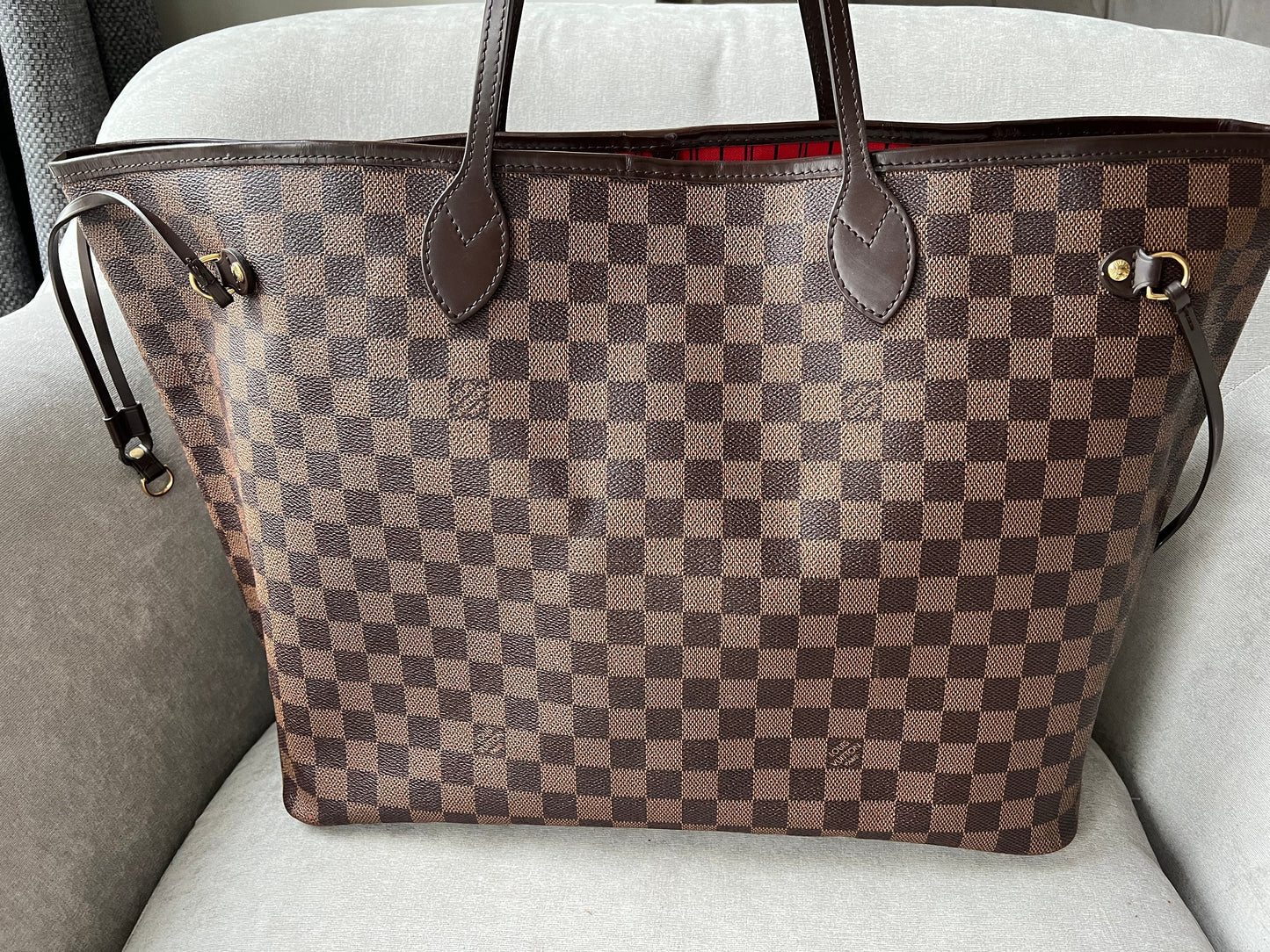 Louis Vuitton Neverfull GM Damier Ebene Cherry Interior (RRP £1,450) Tote