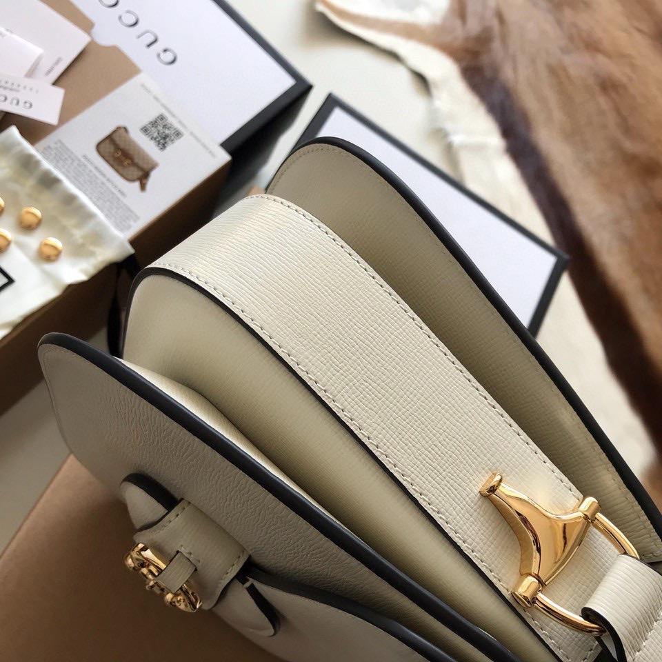 Gucci Horsebit Leather Nylon Shoulder Bag Style 9