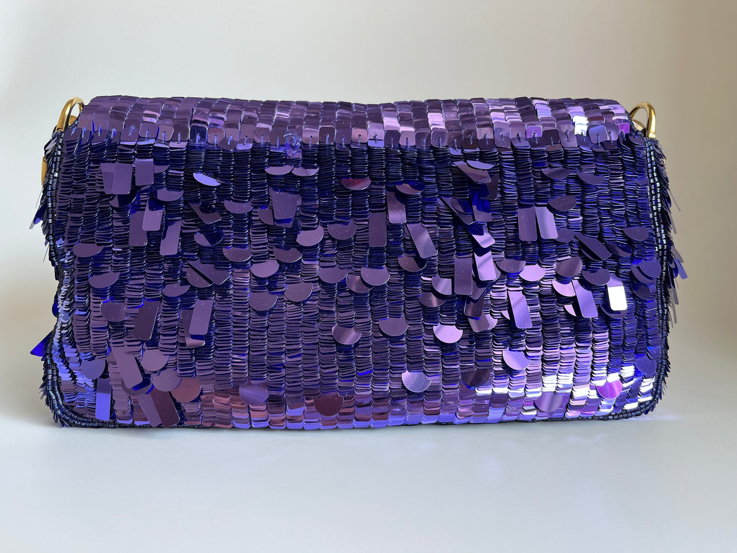 Fendi Baguette Purple Glitter Sequins Sex and City