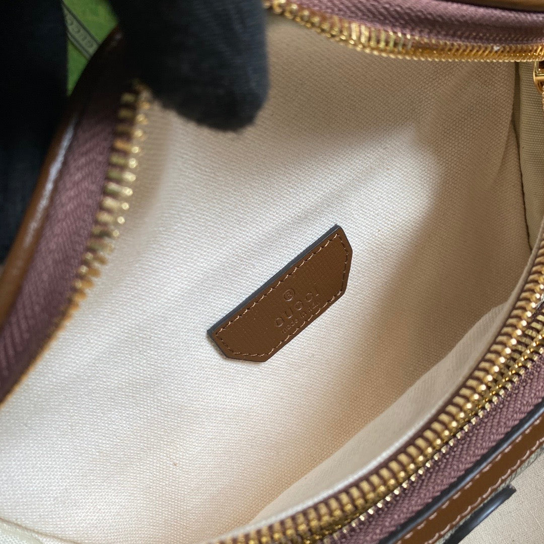 Gucci Monogram Leather Canvas Crossbody