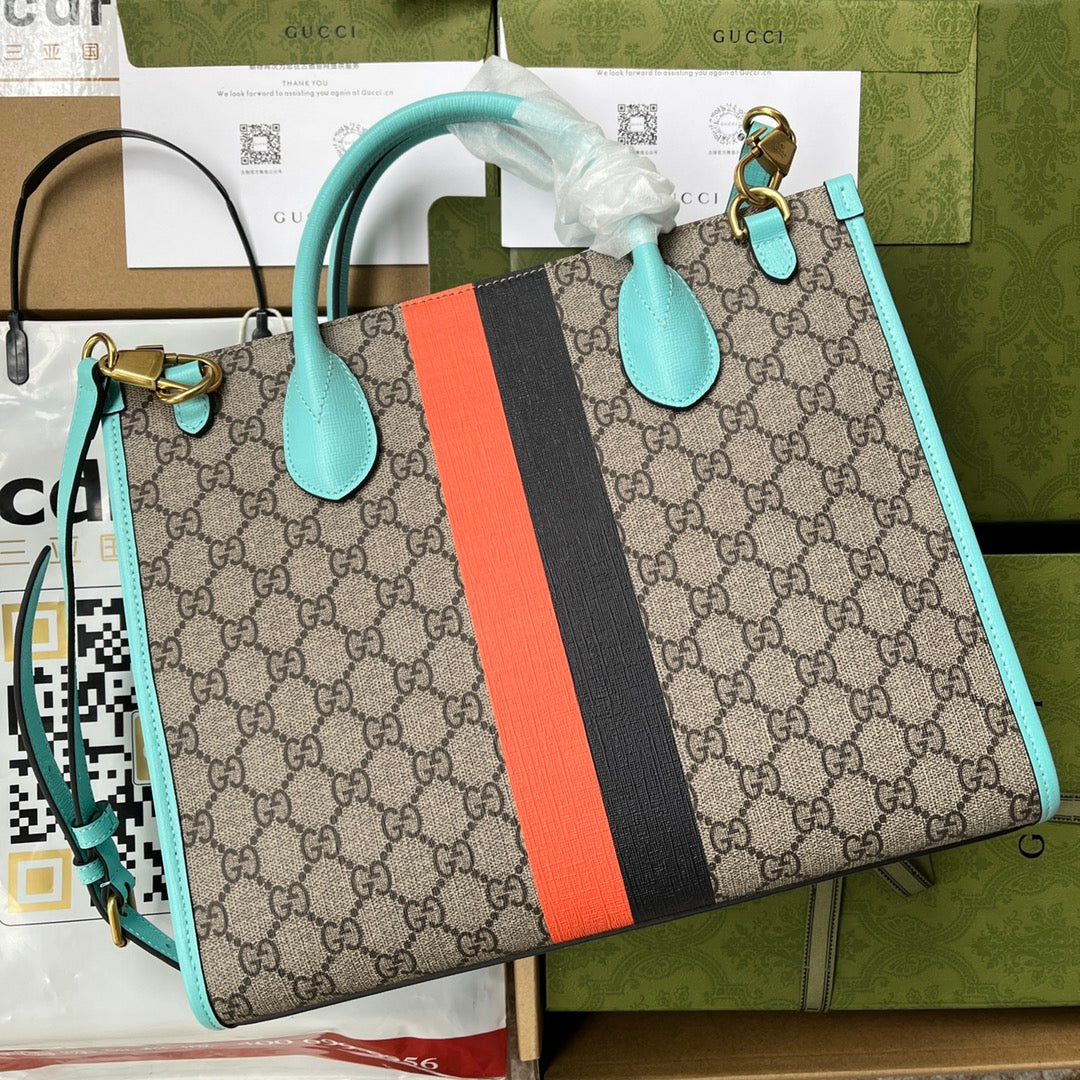 Gucci Monogram Leather Tote