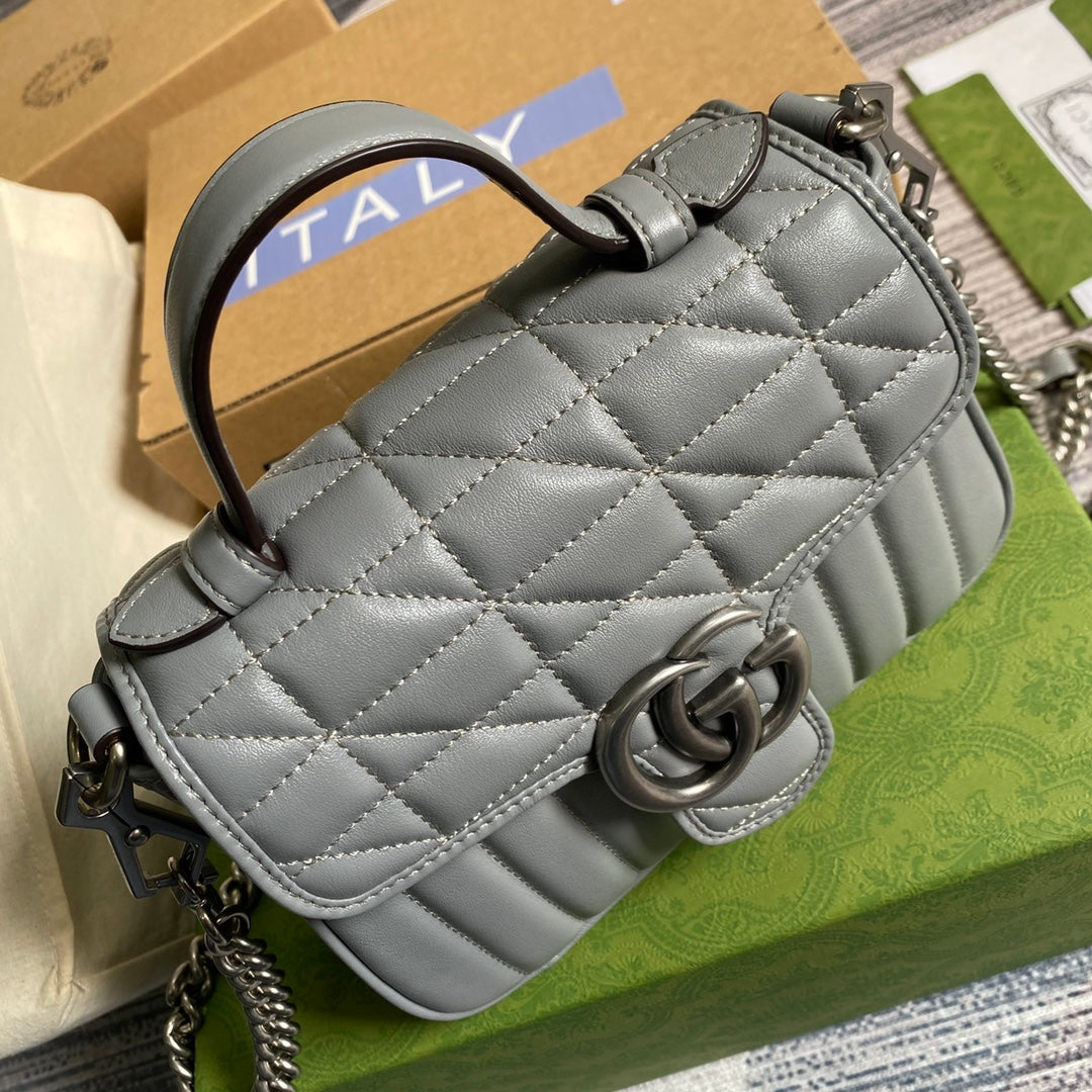 Gucci GG Marmont Leather Chain Shoulder Bag Style 23