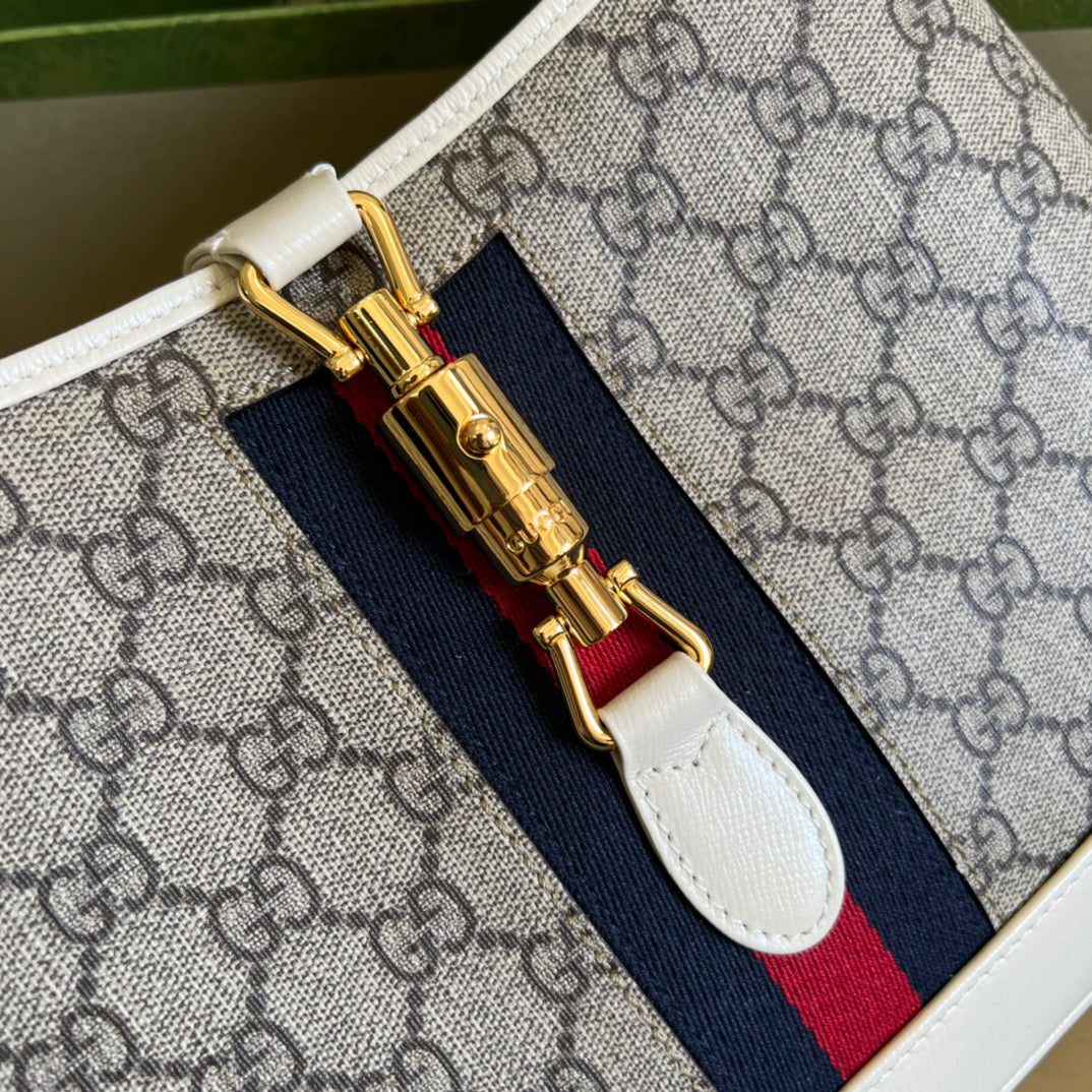 Gucci Leather Canvas Shoulder Bag Style 43